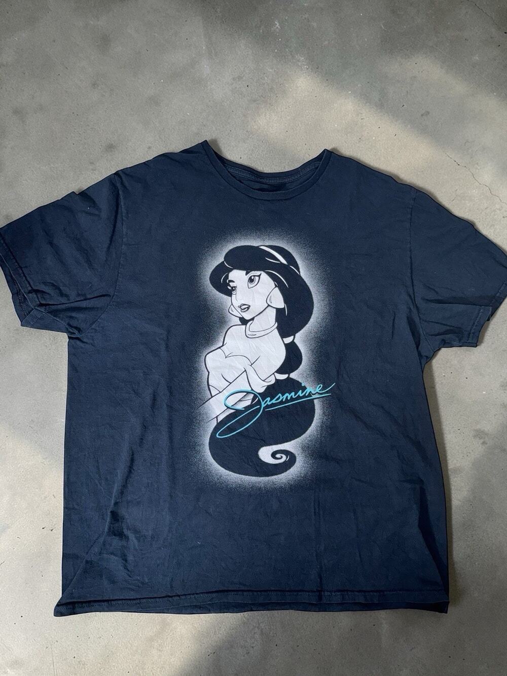 Disney Princess Jasmine Aladdin Black Shirt Size XL